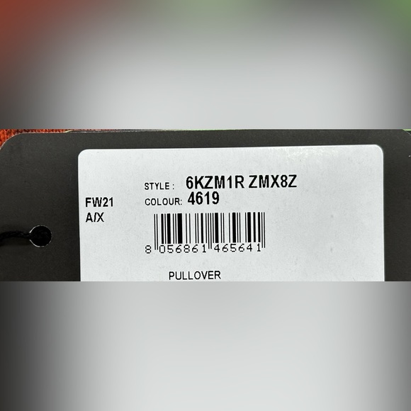 Armani Exchange CAMOUFLAGE ORGANIC COTTON SWEATER style tag - Picture 5 of 6